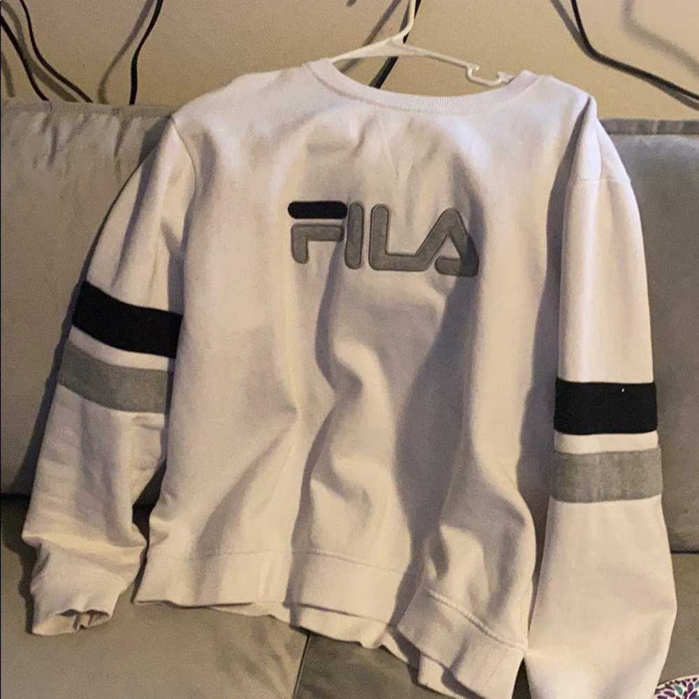 White Fila crewneck